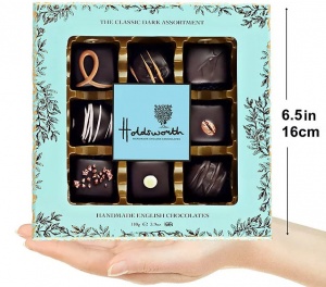 Handmade English Chocolates - HOLDSWORTH Classic DARK Assortment 110g