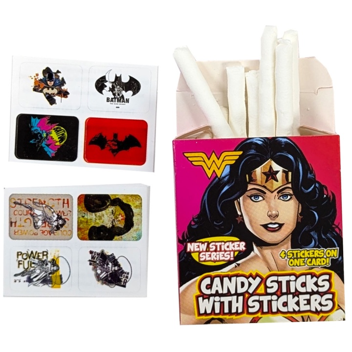 Candy Sticks With Stickers (Super Heroes)