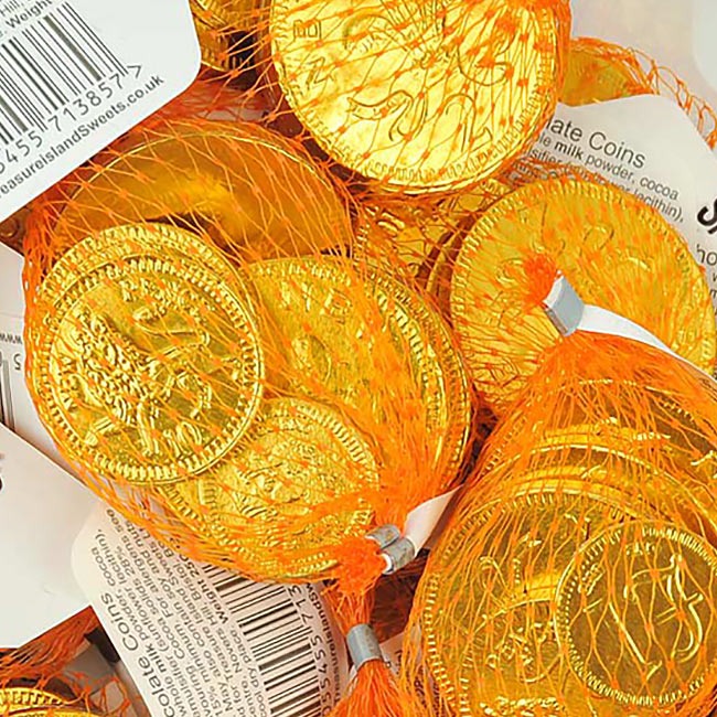 Chocolate Coins Bulk Box 60 Nets (Real Milk Chocolate)