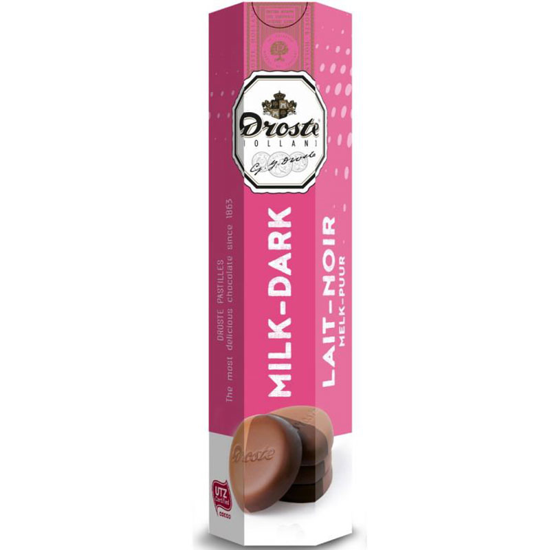 Droste Half Milk Half Dark Chocolate Pastilles