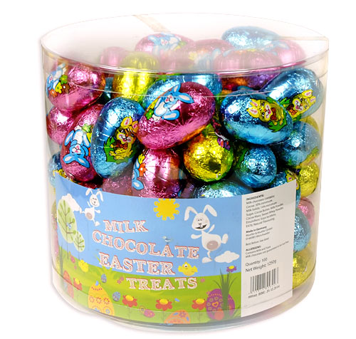 Bulk Easter Eggs - 100 Milk Chocolate Hollow Eggs ...