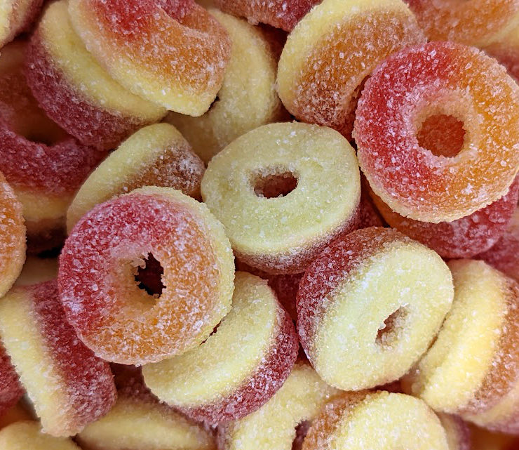 Buzz Sweets Peach Rings : 14Packs | Best Deals UK Free Delivery