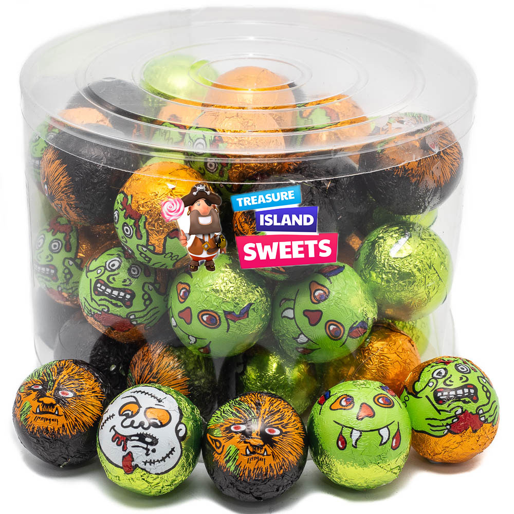 Halloween Assorted LARGE Milk Chocolate Balls x 50