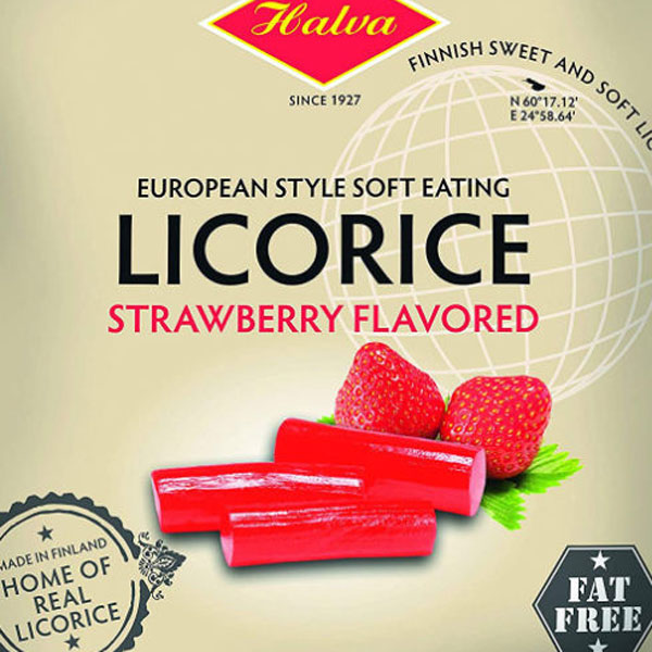 Halva Soft Eating Red Strawberry Liquorice Bag