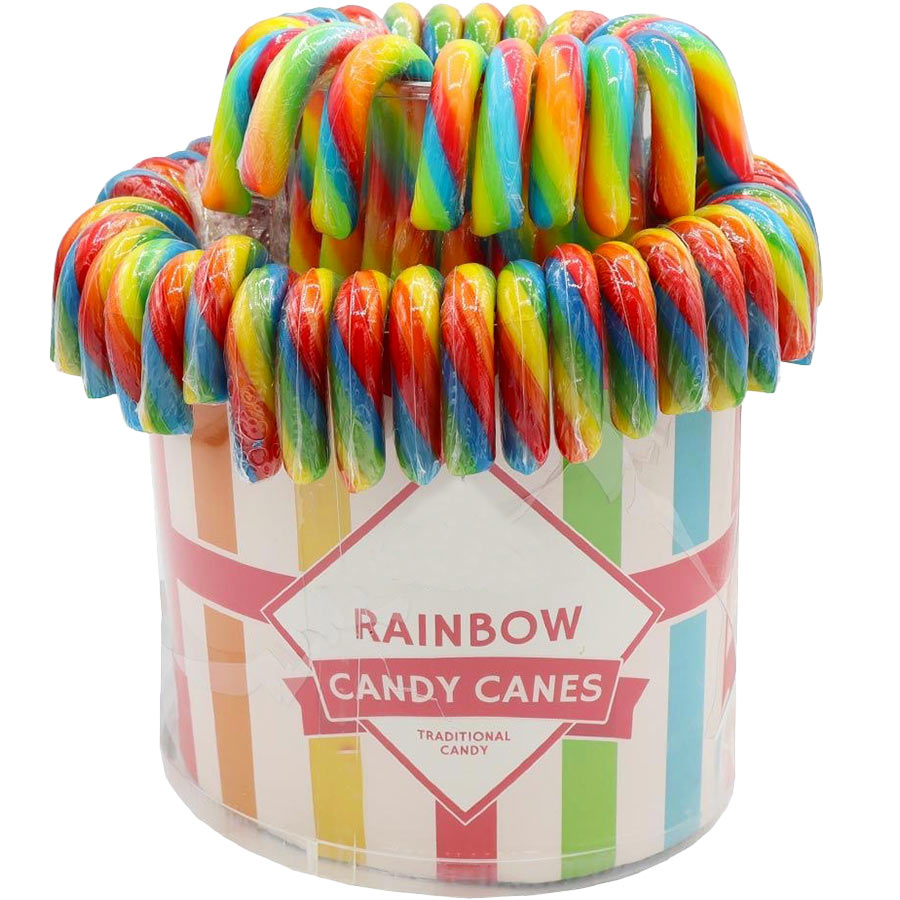 Candy Canes Rainbow Stripes x 60