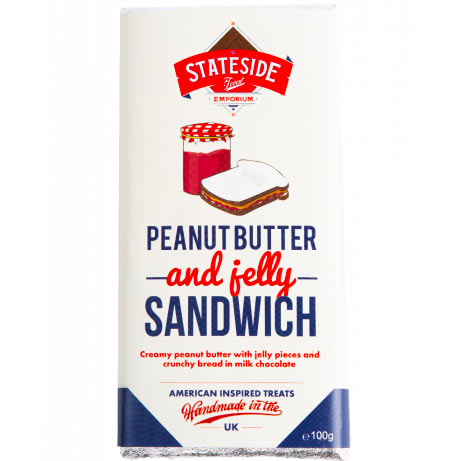 Stateside Peanut Butter & Jelly Chocolate Bar 100g