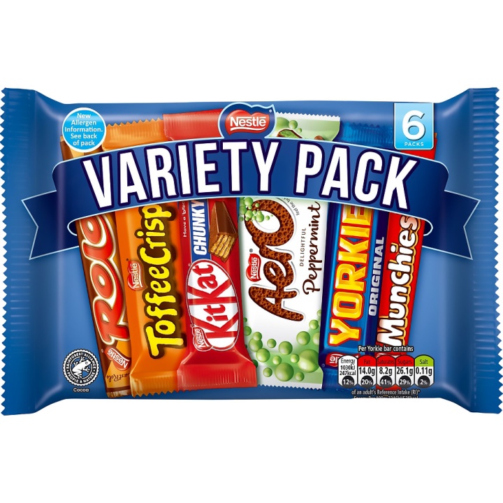 Nestle Variety Pack 6 Chocolate Bars