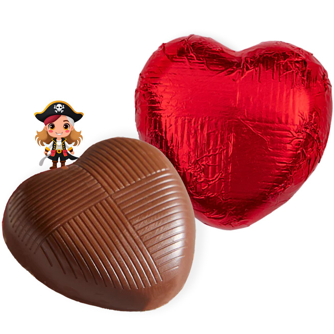 Red Hearts Milk Chocolate x 160 (1Kg Box)