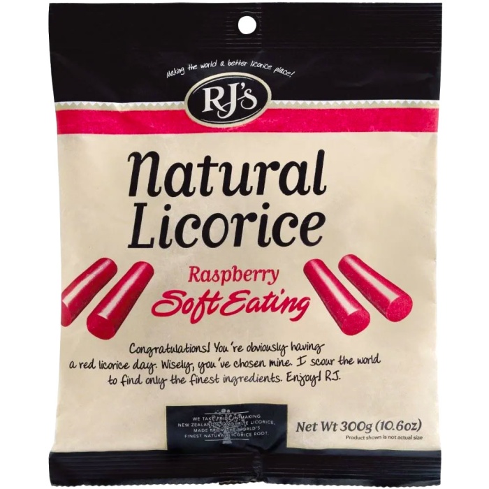 RJ's Natural Soft Red Liquorice 300g